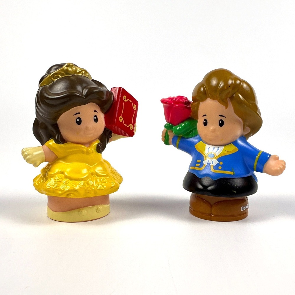 Disney Beauty and the Beast Fisher Price Little People Belle Prince Adam Figures